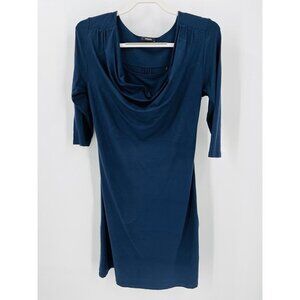 Maternity Dress Noppies Nursing Navy Blue  Medium Knee Length Half Sleeve